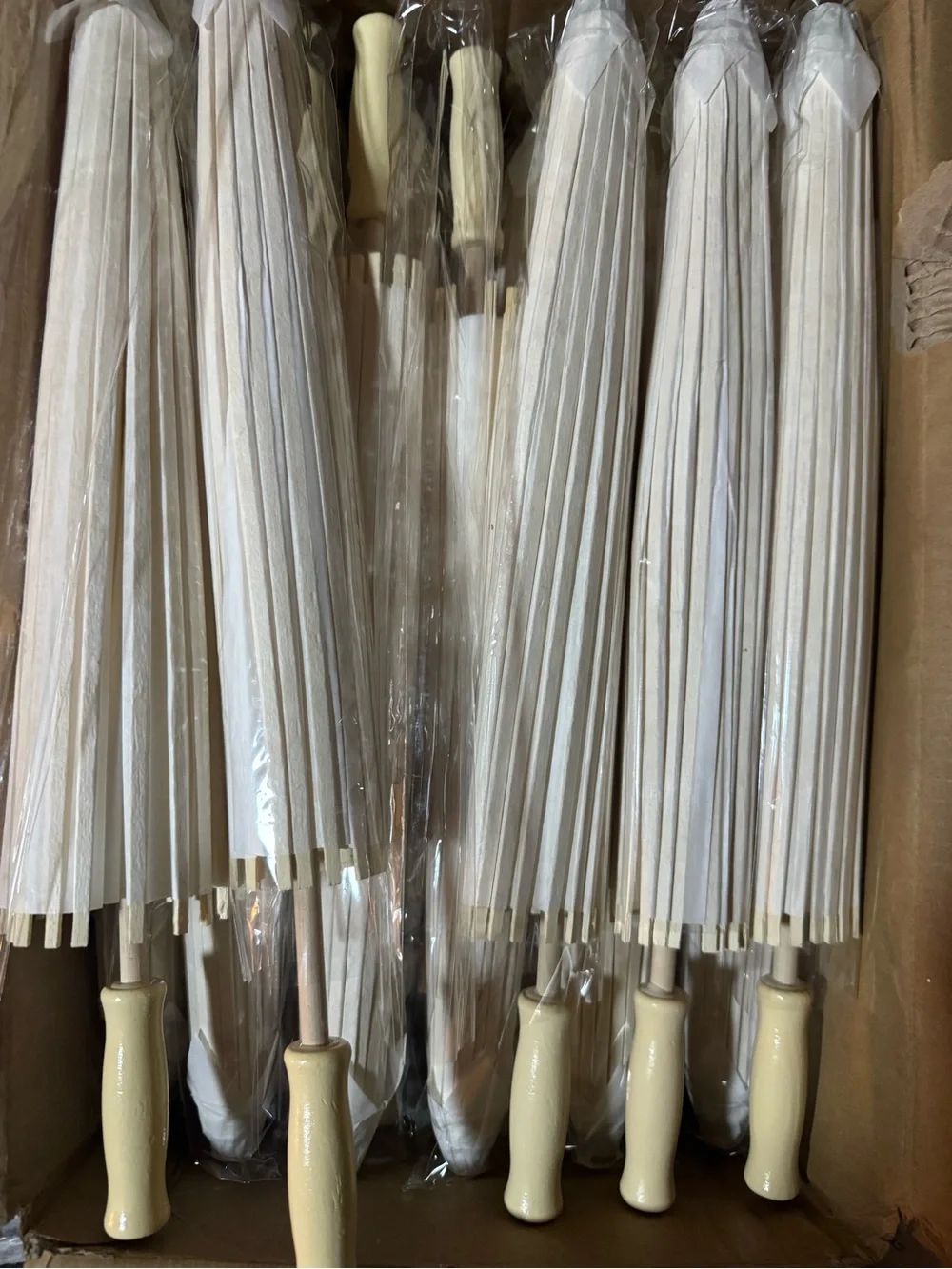 White Paper Parasol - Decorative Wedding Sun Parasol